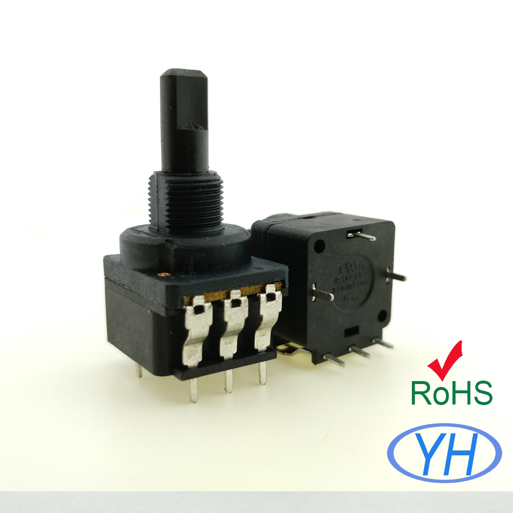 16mm Potentiometer with Push Push switch with UL vision