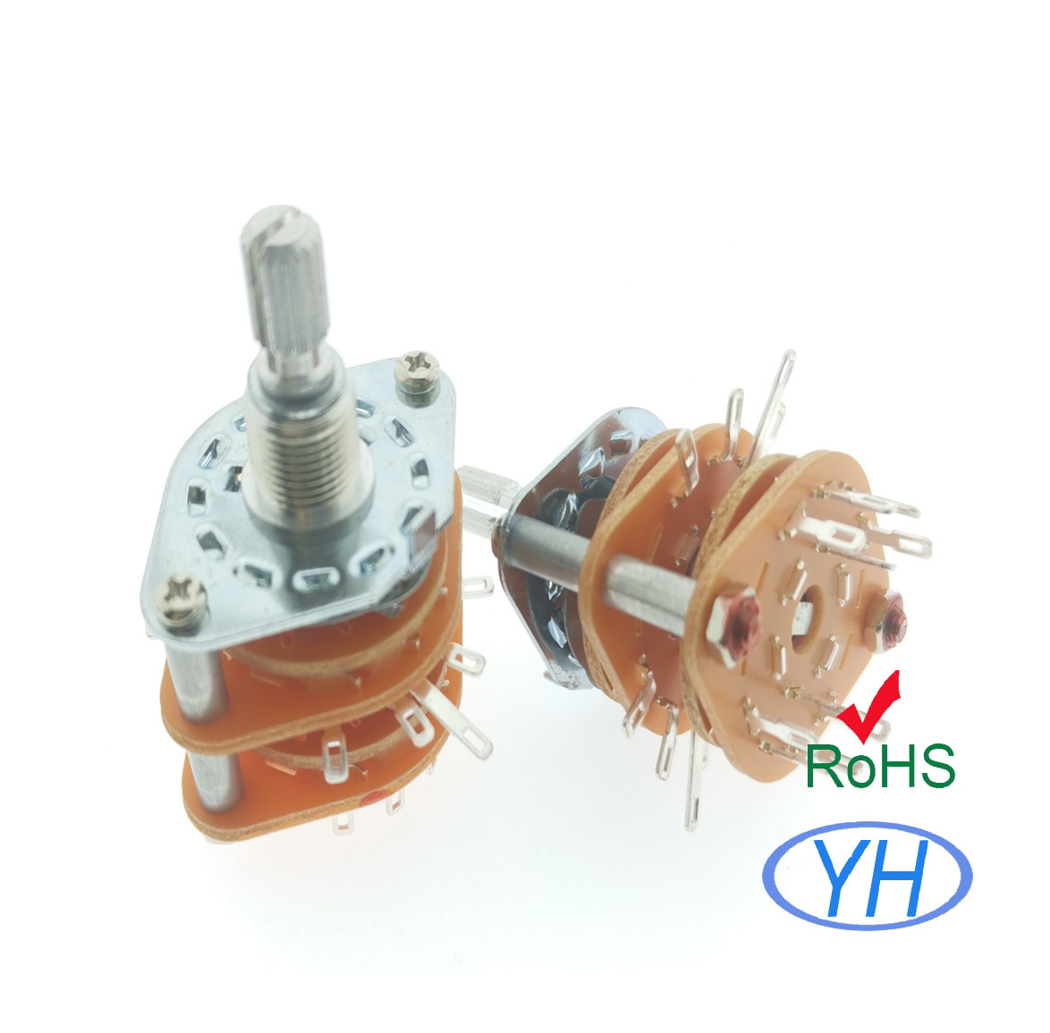 25mm 2 way Rotary Route Switch RS26 rotary route switch 2-12 positions