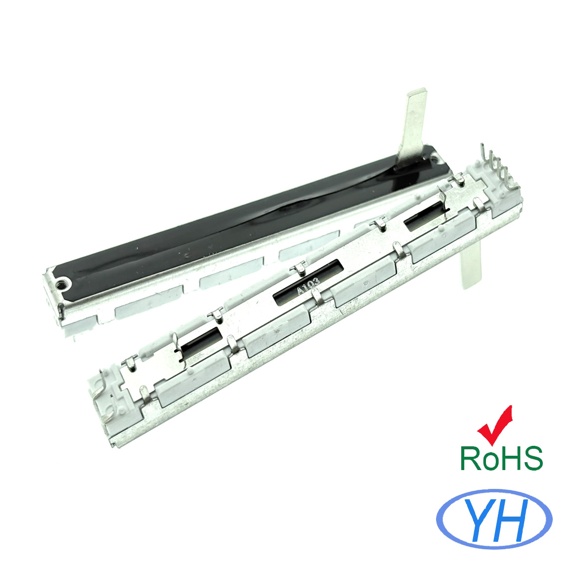 High Quality alps 60mm 45mm 30 travel 10k 50k 100k stereo Slide Potentiometer 10k for Amplifier Mixing console Audio equipment