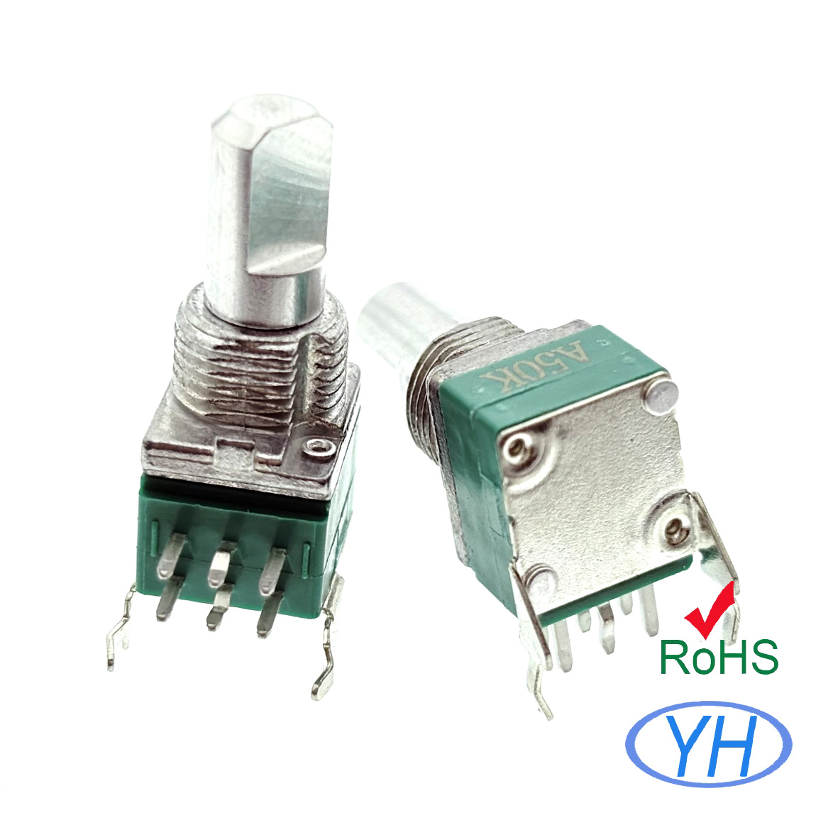 Customization RV09 RK097 9mm vertical dual potentiometer with Bracket 10K 20K 50K 100K 250K 500K 1M with Metel shafts