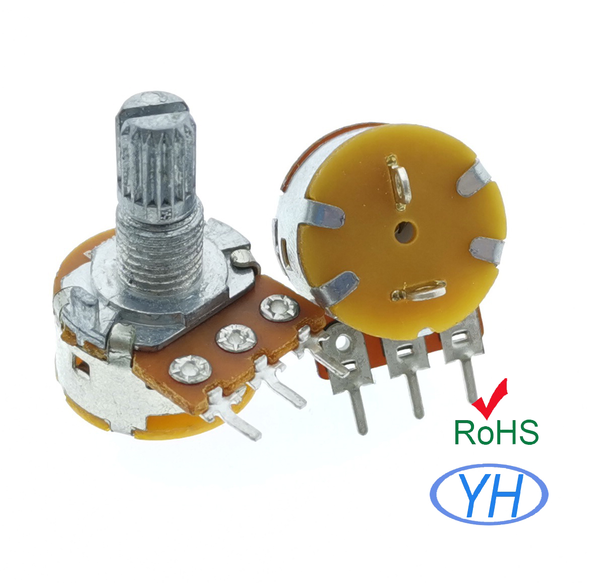 16MM Single Gang 10k 500k ohm speed control 5 Pins dimmer Rotary Swith Potentiometer