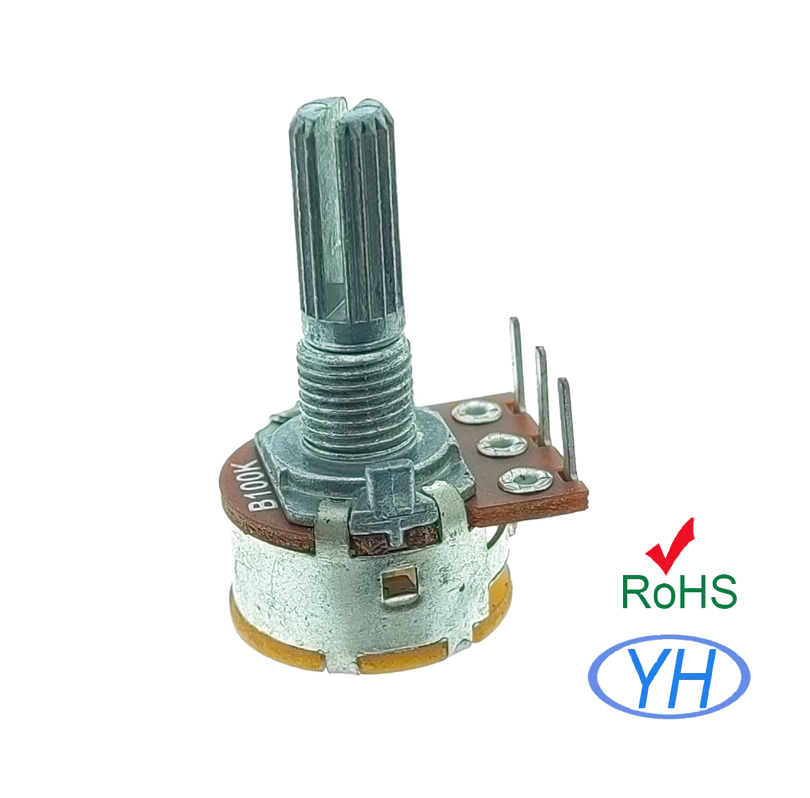 16MM Single Gang 5 pin 10k 500k Rotary Potentiometers with switch with Reverse terminal