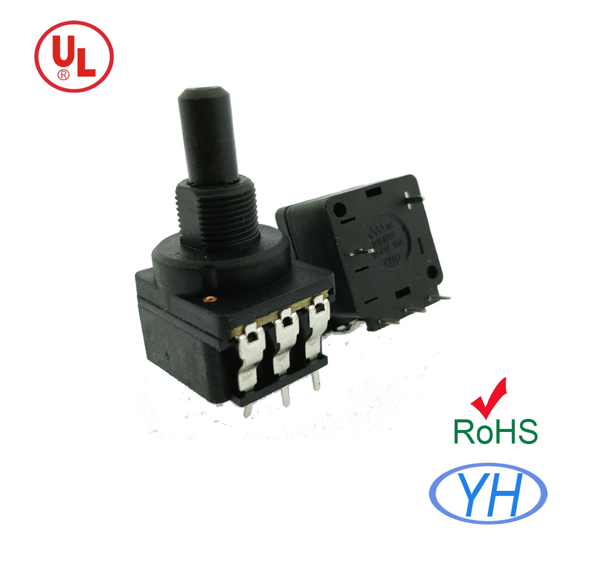 UL 10A  DIMMER SWITCH R16R2S Good quality omeg rotary potentiometer dimmer switch 10a detent push b500k with switch for dimmer potentiometer with UL Certificate