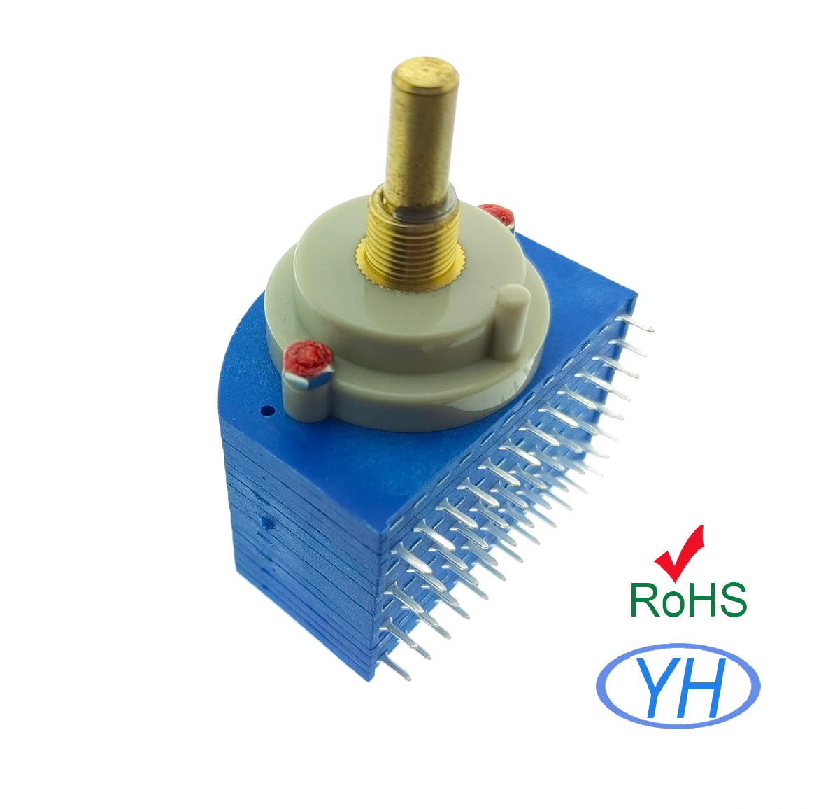 Customization RCP Series 44mm 3 way deck Rotary Switch 1 pole 8 9 10 11 12 position